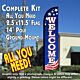 WELCOME (Patriotic White) Windless Feather Banner Flag Kit (Flag, Pole, & Ground Mt)