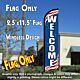 Welcome (Patriotic) Windless Feather Banner Flag (2.5 x 11.5 Feet)