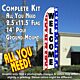 WELCOME (Stars) Flutter Feather Banner Flag Kit (Flag, Pole, & Ground Mt)