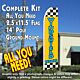 WINDSHIELD REPAIR (Checkered) Flutter Feather Banner Flag Kit (Flag, Pole, & Ground Mt)