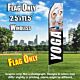 YOGA white flutter flag
