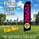 ZUMBA FITNESS black hot pink flutter flag