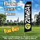 ZUMBA FITNESS black white flutter flag