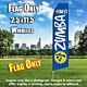 ZUMBA FITNESS blue white flutter flag