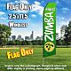 ZUMBA FITNESS green white flutter flag