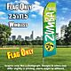 ZUMBA FITNESS light green white flutter flag