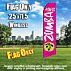 ZUMBA FITNESS hot pink white flutter flag