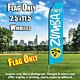 ZUMBA FITNESS light blue white flutter flag