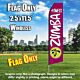 ZUMBA FITNESS magenta white flutter flag