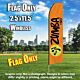 ZUMBA FITNESS orange black flutter flag