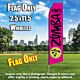 ZUMBA FITNESS hot pink black flutter flag