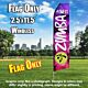 ZUMBA FITNESS pink bubbles white flutter flag