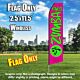 ZUMBA FITNESS pink neon green flutter flag