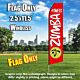 ZUMBA FITNESS red white flutter flag