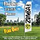 ZUMBA FITNESS white black flutter flag