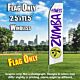 ZUMBA FITNESS white purple flutter flag